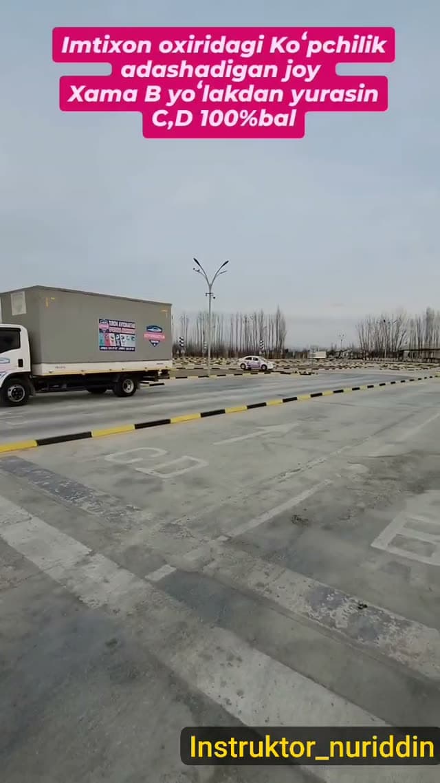Avtodromda haydash mashqi